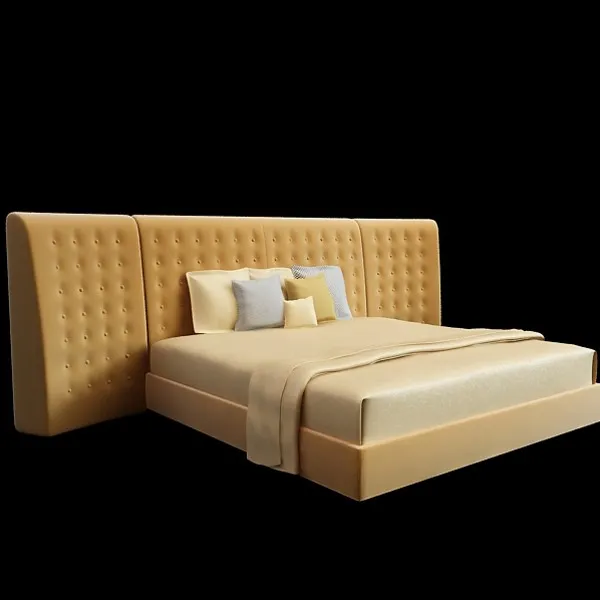 این تصویر برای آبجکت تخت Beds برای 3ds Max است